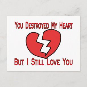 Mijn hart Valentijn vernietigd Feestdagenkaart