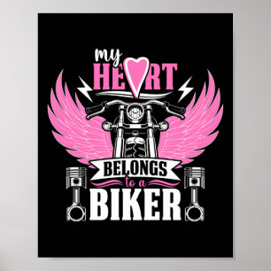 Mijn hart van de motorfiets behoort tot een Vriend Poster