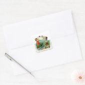 Mijn hart vangen vierkante sticker (Envelop)