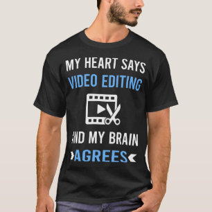 Mijn hart video bewerken editor t-shirt