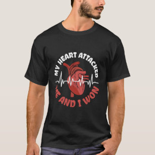 Mijn hart viel me aan en ik won - Heart Attack Sur T-shirt
