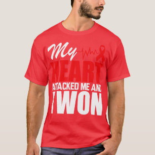 Mijn hart viel me aan en ik won w t-shirt
