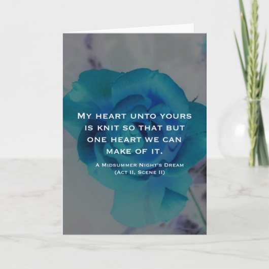 Mijn hart voor het uwe is gebreid Wenskaart Kaart (Voorkant)