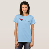 Mijn hart woont in het gouden T-shirt van Fool (Voorkant volledig)