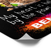 Mijn hart wordt gehouden door de poten van een ben poster (Hoek)