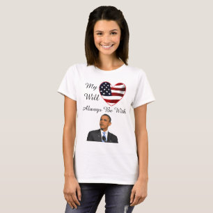 Mijn hart zal altijd bij president Obama zijn T-shirt