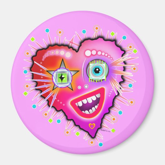 MIJN HART ZAL OP Magnet GLOEIEN (Voorkant)