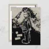 mijn hart zinkt sympathie sinibunny briefkaart (Voorkant / Achterkant)