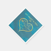 Mijn hart zit vol liefde,  servet (Hoek)