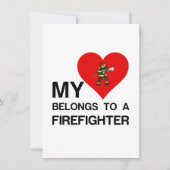 MIJN HARTBONDEN AAN EEN FIREFIGHTER BEDANKKAART (Voorkant)