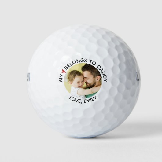 MIJN HARTBONGS VOOR DADDY Foto gepersonaliseerd Golfballen (Voorkant)