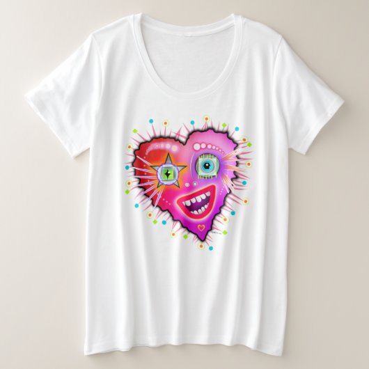 MIJN HARTJE ZAL ERAAN GAAN. GROTE MAAT T-SHIRT (Design voorkant)