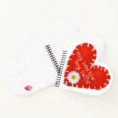 Mijn Hartjie Mijn Liefie Applique Hart en Daisy Notitieboek (Binnen)