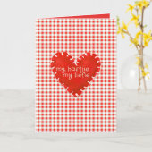 Mijn Hartjie Mijn Liefie Applique Hart Kaart (Gele Bloem)