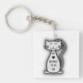 Mijn hartkat sleutelhanger (voorkant)