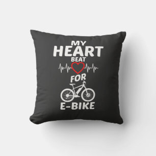 Mijn hartslag voor Ebike E Bike T-Shirt Kussen