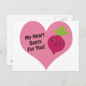 Mijn hartslag voor jou briefkaart (Voorkant / Achterkant)