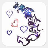 Mijn hartsticker loskoppelen vierkante sticker (Voorkant)
