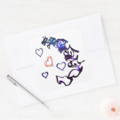 Mijn hartsticker loskoppelen vierkante sticker (Envelop)