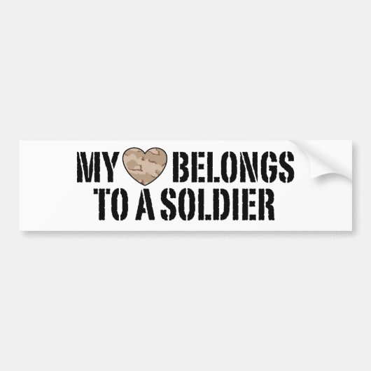 Mijn Heart Soldier Bumpersticker (Voorkant)