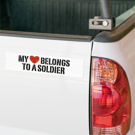 Mijn Heart Soldier Bumpersticker (Op Truck)