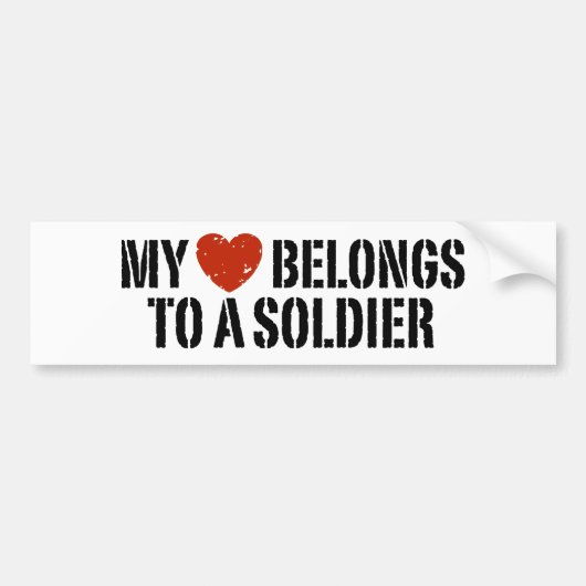 Mijn Heart Soldier Bumpersticker (Voorkant)