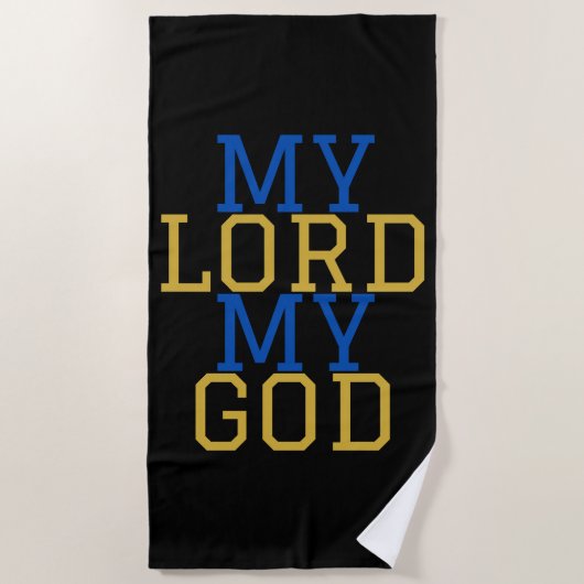 Mijn Heer mijn God Bijbels Strandlaken (Voorkant)