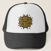 Mijn Heer mijn God Bijbelse kruis Trucker Pet (Voorkant)