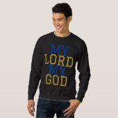 Mijn Heer mijn God Bijbelse Mannen Trui (Voorkant volledig)