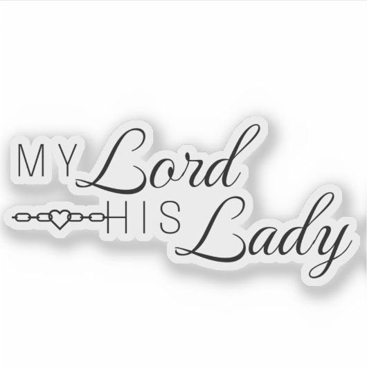 Mijn Heer Zijn Dame - "De Heren" serie Sticker (Voorkant)