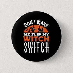 Mijn heks Switch Funny Halloween Quote en Pun omdr Ronde Button 5,7 Cm