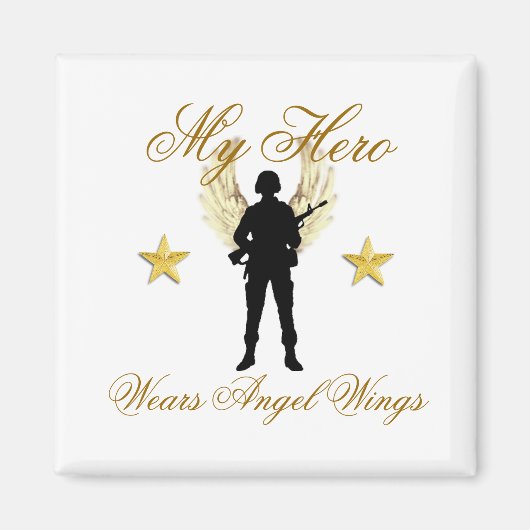 Mijn held, 1142, 1142, Mijn held, draagt engelenvl Magneet (Voorkant)