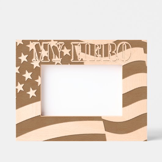 Mijn held Amerikaanse vlag Gegraveerde Lijstjes (Voorkant)