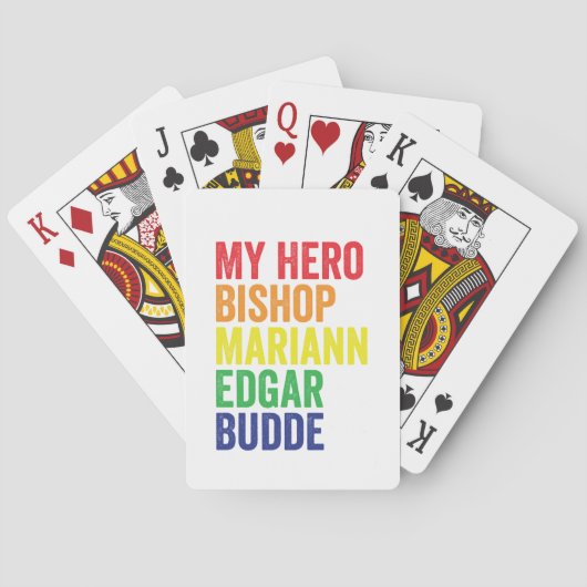 Mijn Held Bisschop Mariann Edgar Budde Trans LGBT Pokerkaarten (Achterkant)