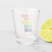 Mijn Held Bisschop Mariann Edgar Budde Trans LGBT Shot Glas (Achterkant)
