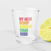 Mijn Held Bisschop Mariann Edgar Budde Trans LGBT Shot Glas (Voorkant)