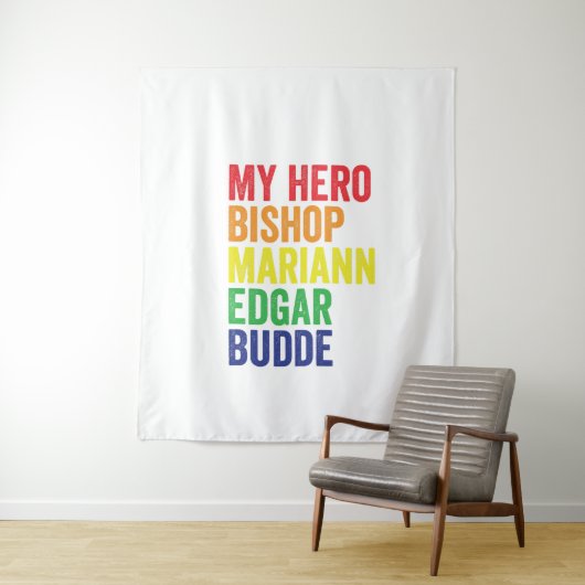 Mijn Held Bisschop Mariann Edgar Budde Trans LGBT Wandkleed (In situ)