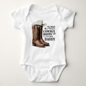 Mijn held draagt cowboylaarzen romper (Voorkant)