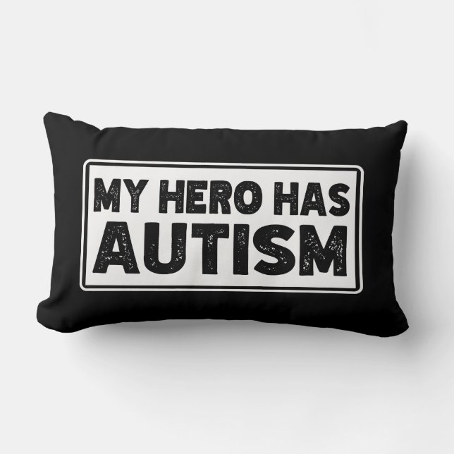 Mijn Held Heeft Autisme Bewustzijn Autistisch Verj Kussen (Voorkant)