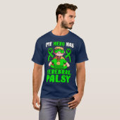 Mijn held heeft hersenverlamming patiënt CP groen T-shirt (Voorkant volledig)
