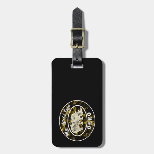 Mijn held in het wild bagagelabel (Voorkant verticaal)