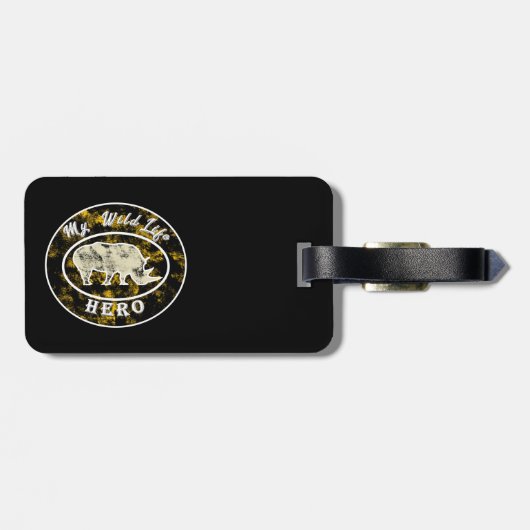 Mijn held in het wild bagagelabel (Achterkant horizontaal)
