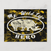 Mijn held in het wild briefkaart (Voorkant)