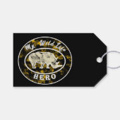 Mijn held in het wild cadeaulabel (Voorkant (Horizontaal))