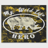 Mijn held in het wild cadeaupapier (Vlak)