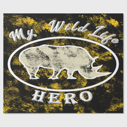 Mijn held in het wild cadeaupapier (Vlak)