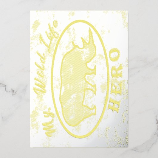 Mijn held in het wild folie uitnodiging (Voorkant)