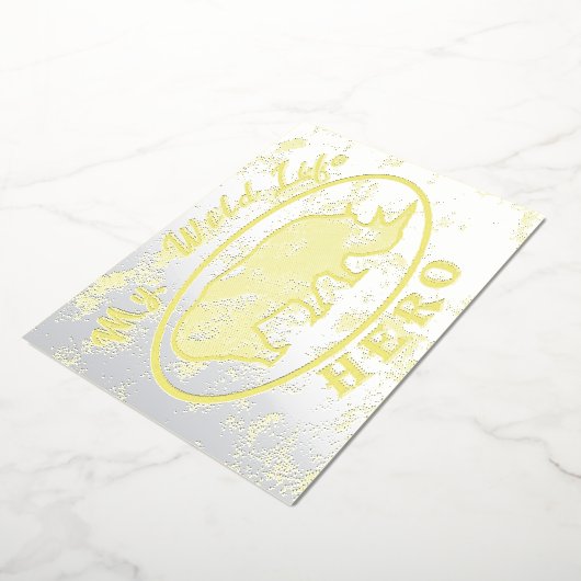 Mijn held in het wild folie uitnodiging (Gedraaid)