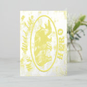 Mijn held in het wild folie uitnodiging (Staand Voorkant)