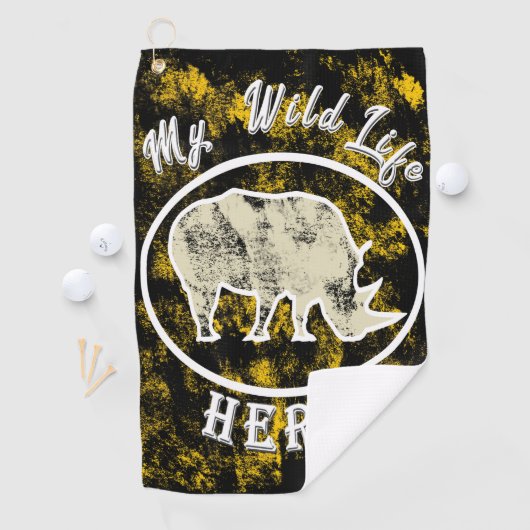 Mijn held in het wild golfhanddoek (Insitu)